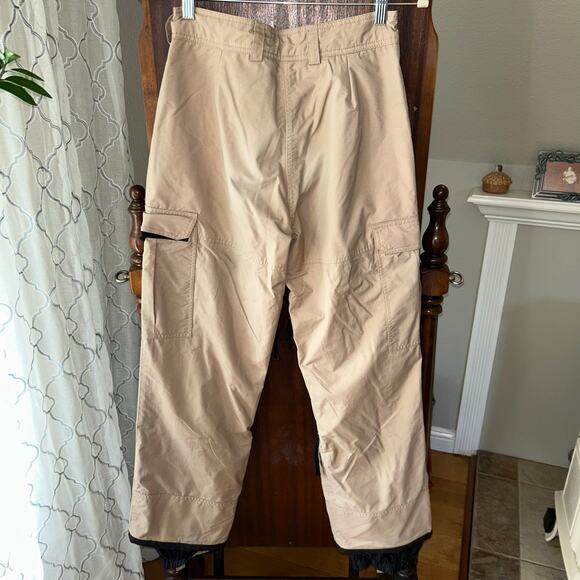 Roxy Snow Pants Women Small Boardwear Quicksilver Snow Ski Light Tan Zip Pockets - Picture 6 of 9